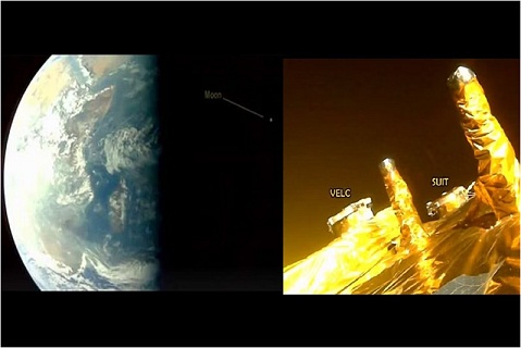 आदित्य-एल1 अंतरिक्ष यान ने पृथ्वी और चंद्रमा की सेल्फी और तस्वीरें ली