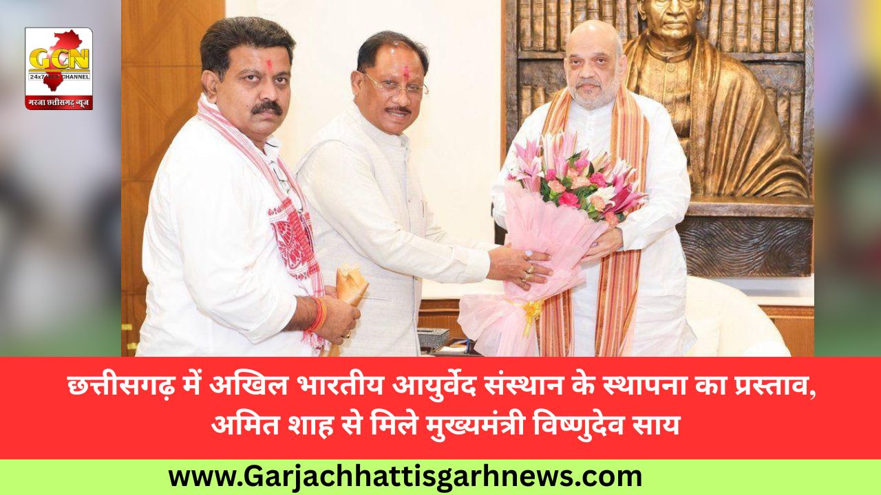 छत्तीसगढ़ में अखिल भारतीय आयुर्वेद संस्थान के स्थापना का प्रस्ताव, अमित शाह से मिले मुख्यमंत्री विष्णुदेव साय
