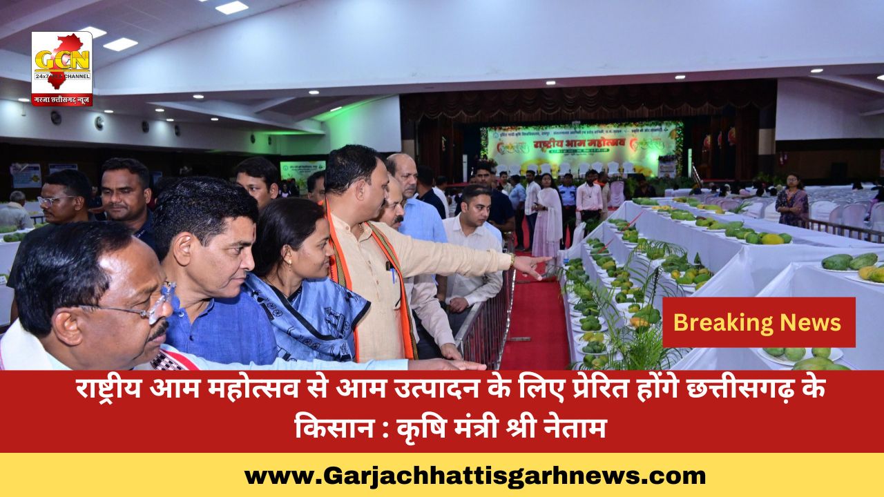 राष्ट्रीय आम महोत्सव से आम उत्पादन के लिए प्रेरित होंगे छत्तीसगढ़ के किसान : कृषि मंत्री श्री नेताम