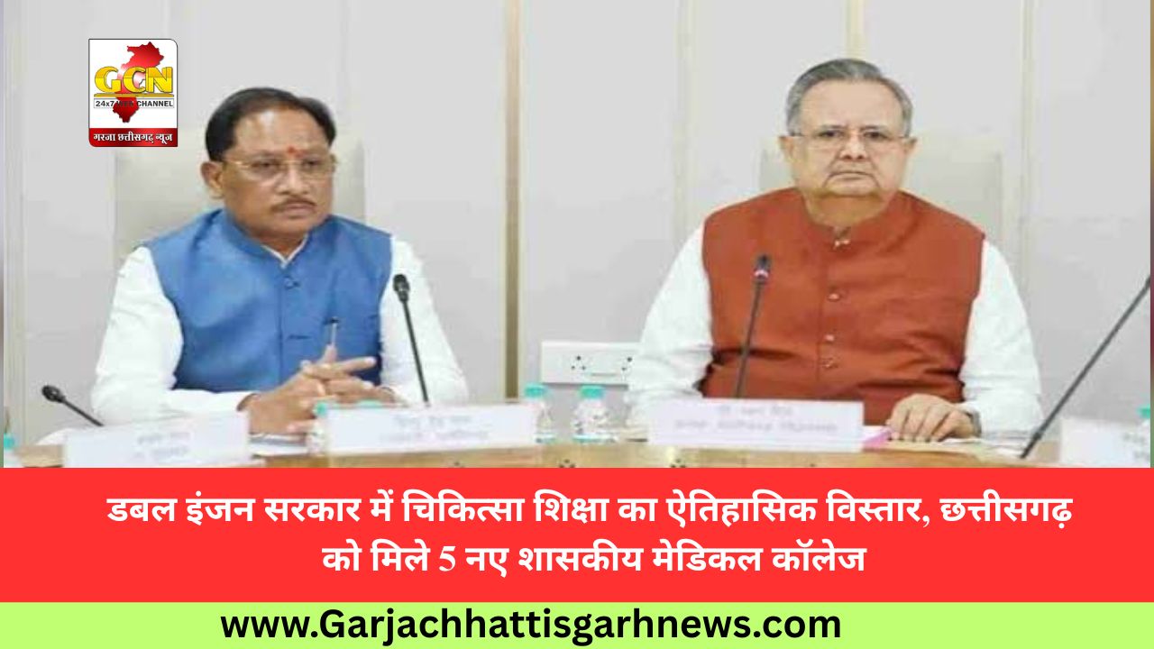 डबल इंजन सरकार में चिकित्सा शिक्षा का ऐतिहासिक विस्तार, छत्तीसगढ़ को मिले 5 नए शासकीय मेडिकल कॉलेज
