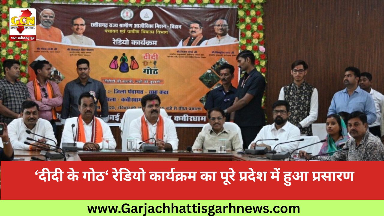 ‘दीदी के गोठ‘ रेडियो कार्यक्रम का पूरे प्रदेश में हुआ प्रसारण