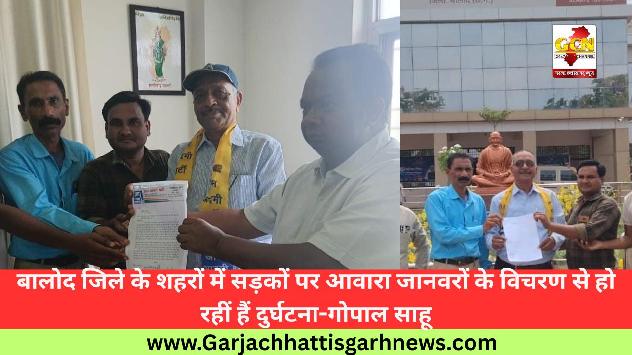 बालोद जिले के शहरों में सड़कों पर आवारा जानवरों के विचरण से हो रहीं हैं दुर्घटना-गोपाल साहू