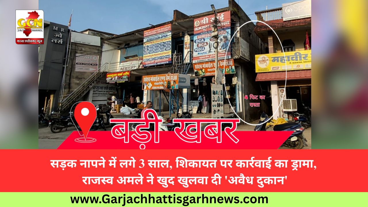 सड़क नापने में लगे 3 साल, शिकायत पर कार्रवाई का ड्रामा, राजस्व अमले ने खुद खुलवा दी 'अवैध दुकान'